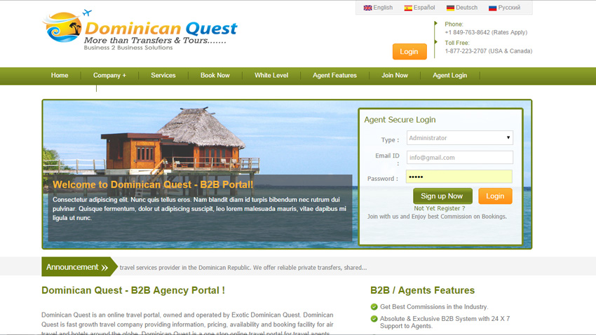 Dominican Quest B2B Portal
